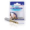 Adattatore jack HQ  HQS-SAC007 da jack femmina 3,5 mm a maschio stereo 6.35 mm dorato